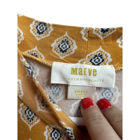 Anthropology Maeve Palais Swing Dress Yellow Small - Picture 2 of 8